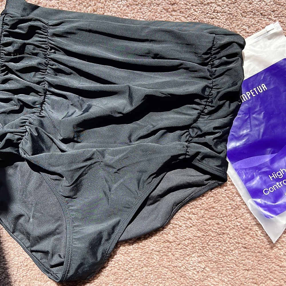 High-waisted control bikini bottom
